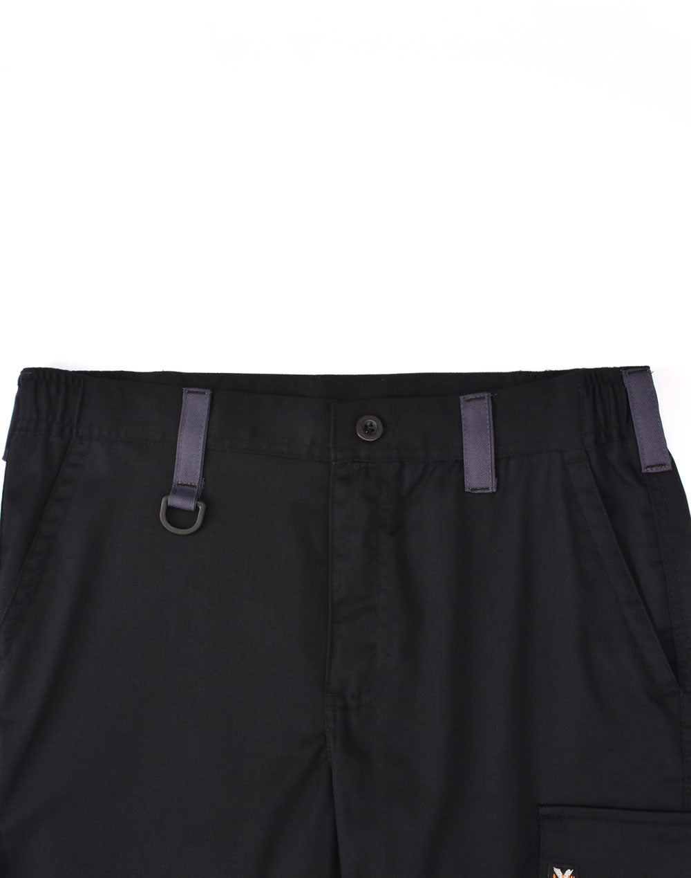 Unisex Utility Stretch Cargo Work Shorts - Black