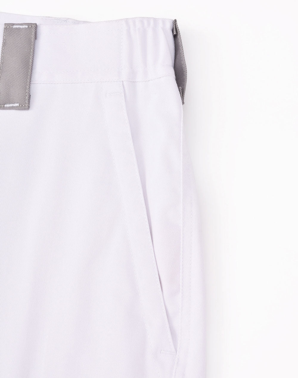 Unisex Utility Stretch Cargo Work Shorts - White