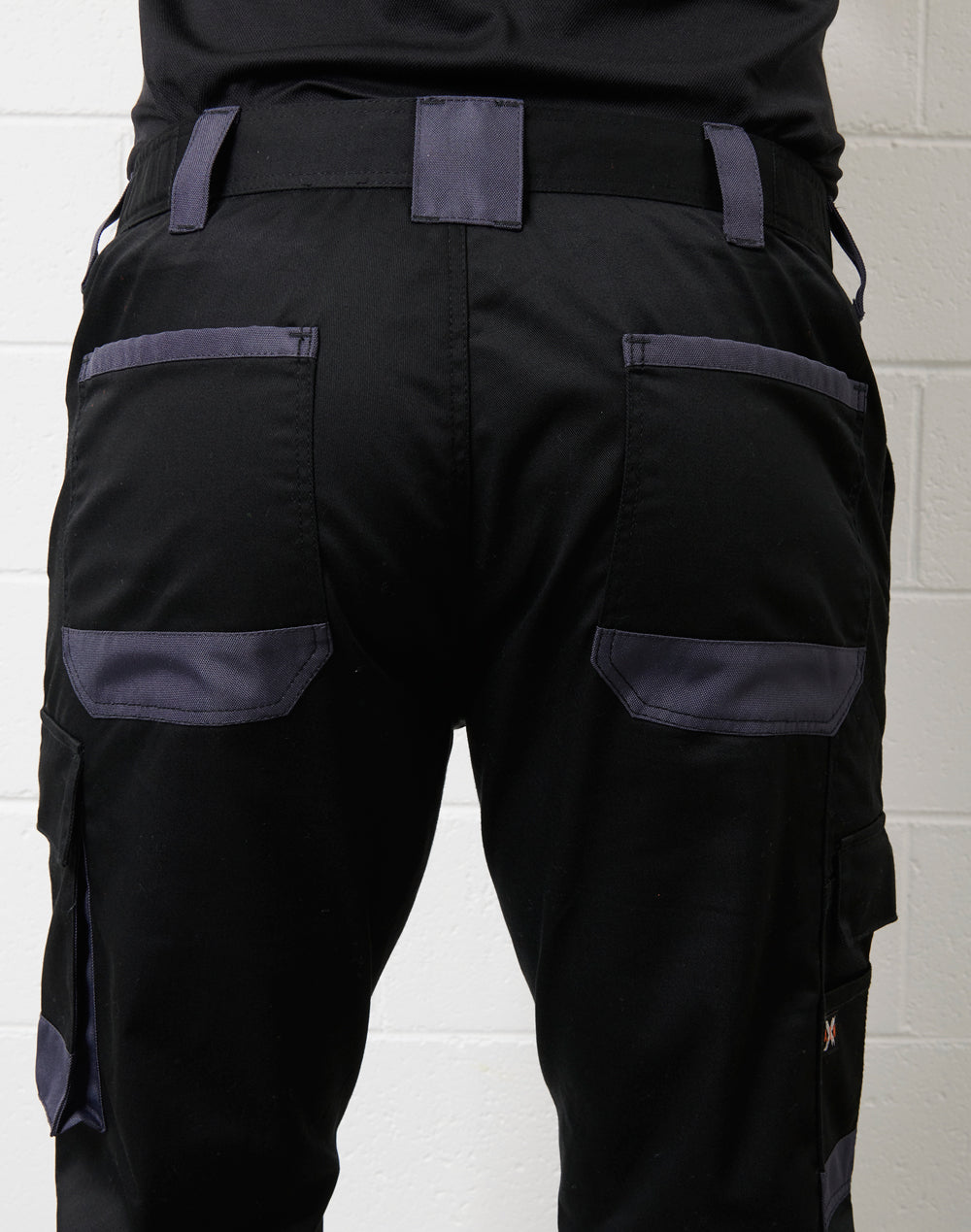 Unisex Utility Stretch Cargo Work Pants - Black