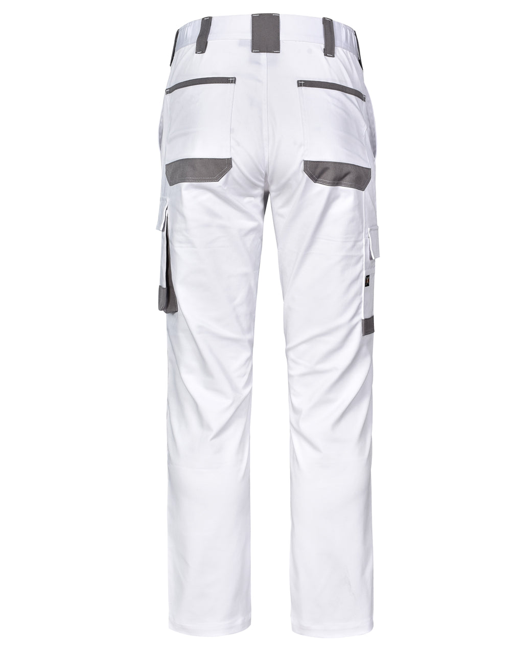 Unisex Utility Stretch Cargo Work Pants - White