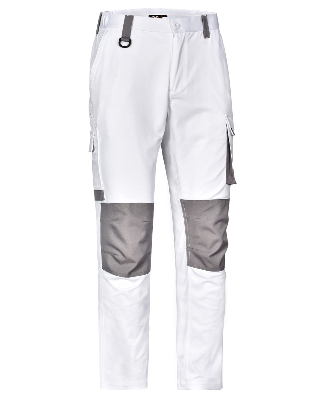 Unisex Utility Stretch Cargo Work Pants - White