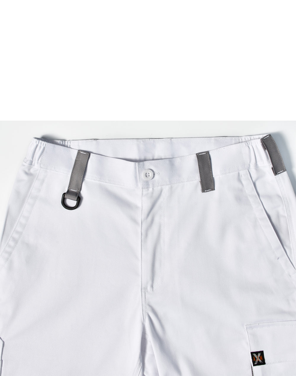 Unisex Utility Stretch Cargo Work Pants - White
