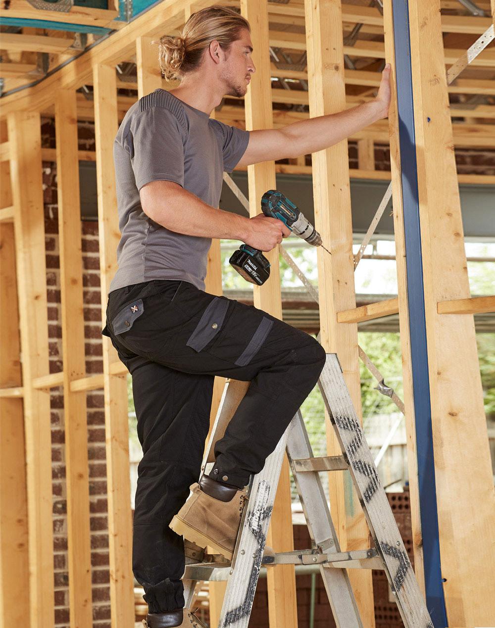 Mens Cargo Work Pant - Black