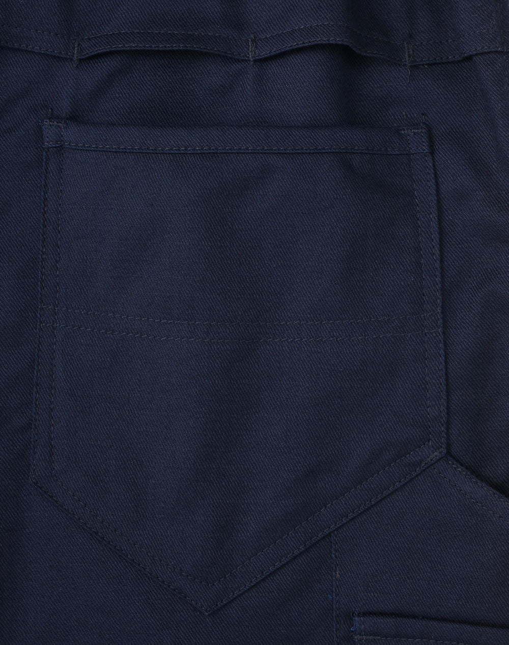Unisex Cotton Stretch Rip-Stop Work Pants With Segmented Tape - Navy