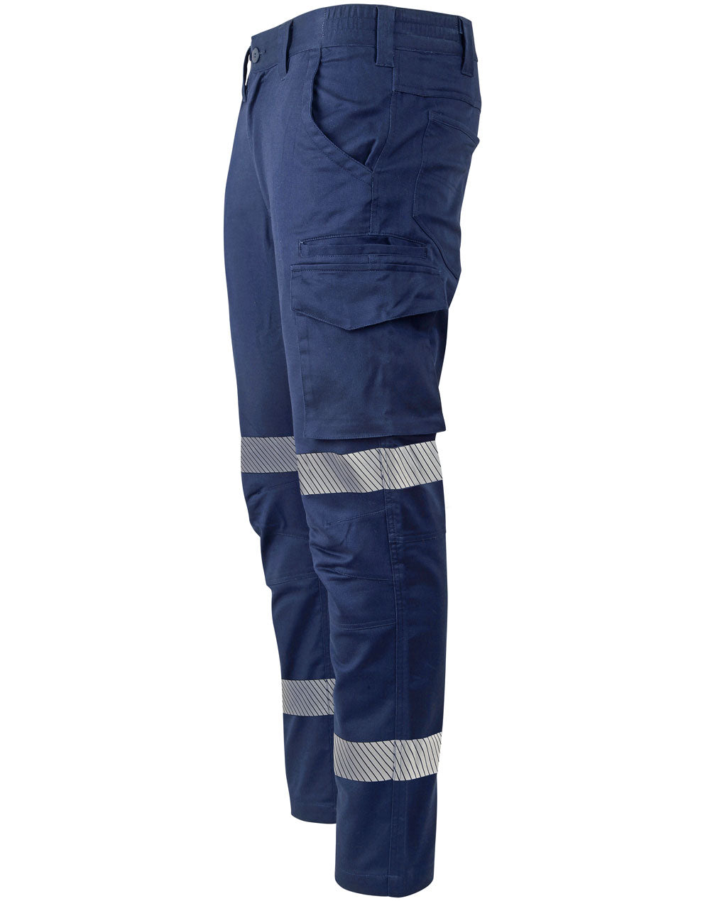 Unisex Cotton Stretch Rip-Stop Work Pants With Segmented Tape