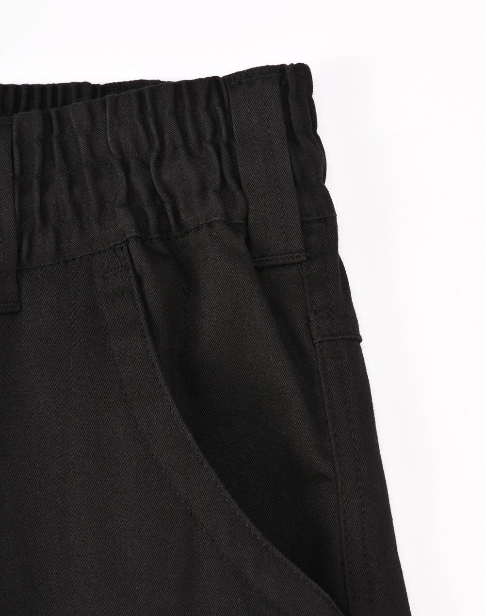 Unisex Cotton Stretch Drill Cuffed Work Pants - Black
