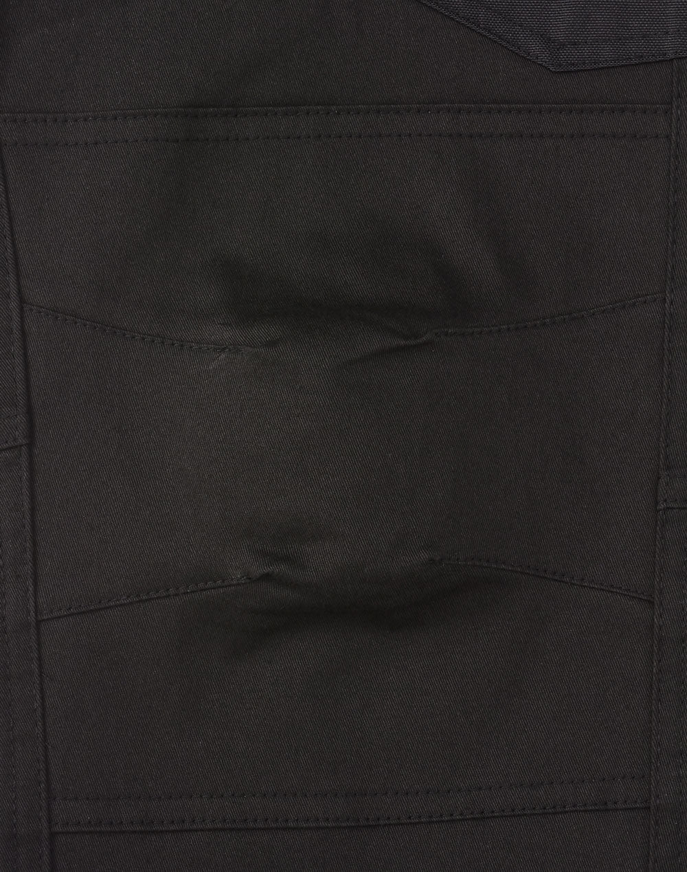 Unisex Cotton Stretch Drill Cuffed Work Pants - Black
