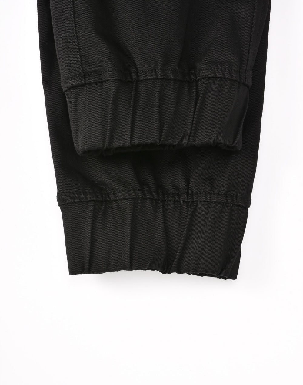 Unisex Cotton Stretch Drill Cuffed Work Pants - Black