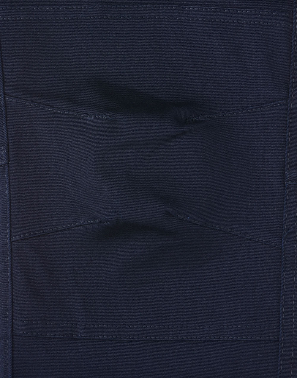Unisex Cotton Stretch Drill Cuffed Work Pants - Navy