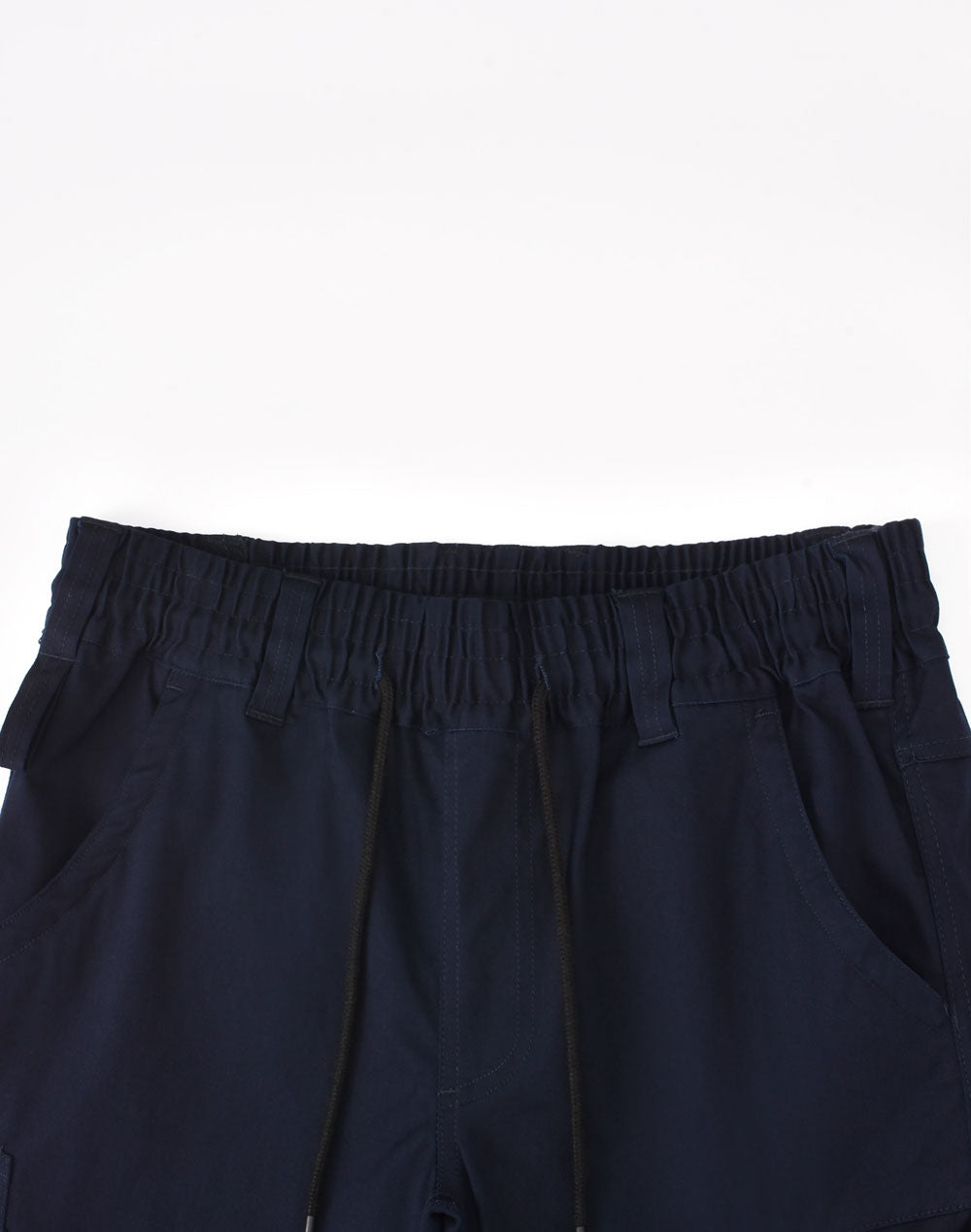 Unisex Cotton Stretch Drill Cuffed Work Pants - Navy