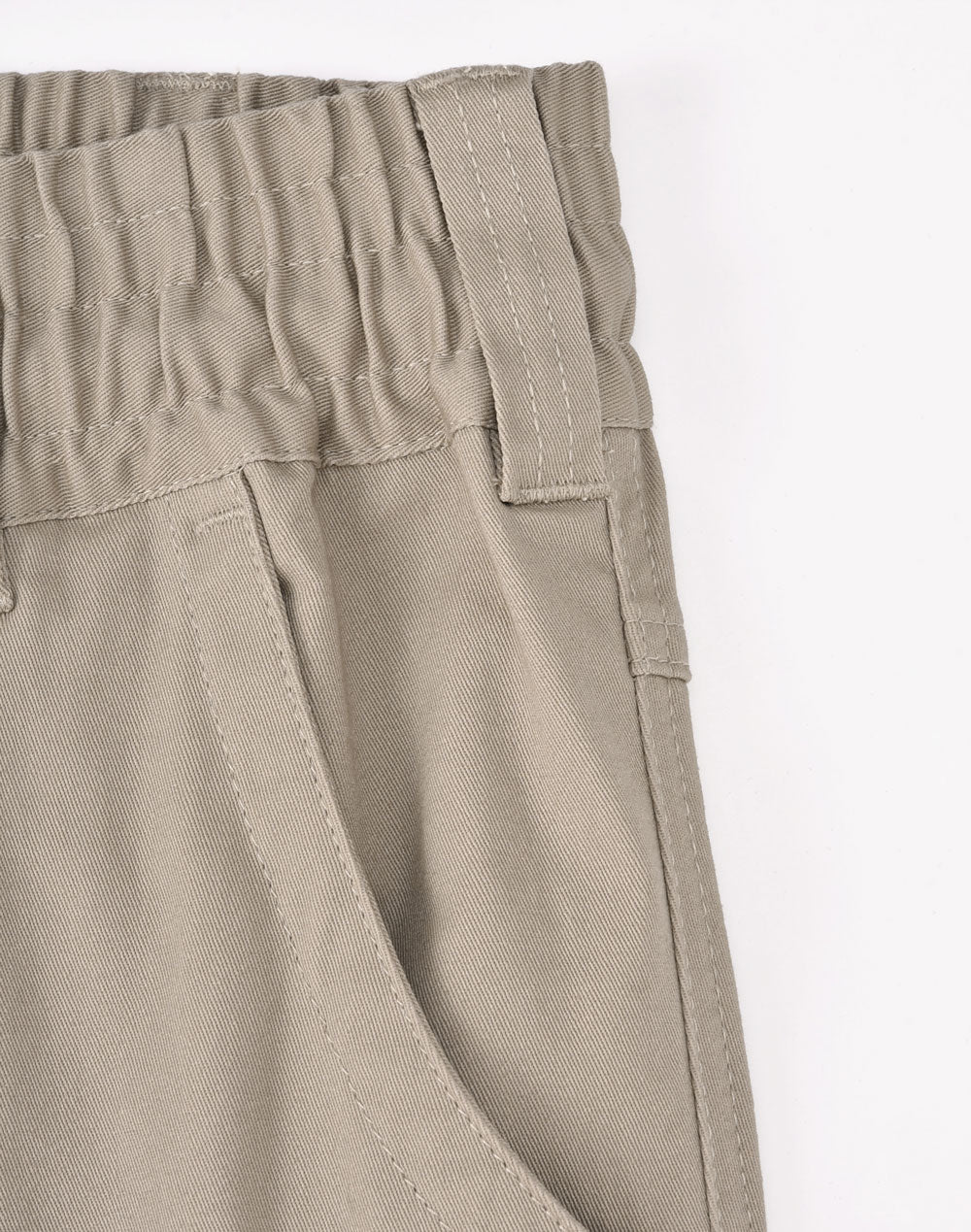 Unisex Cotton Stretch Drill Cuffed Work Pants - Sand