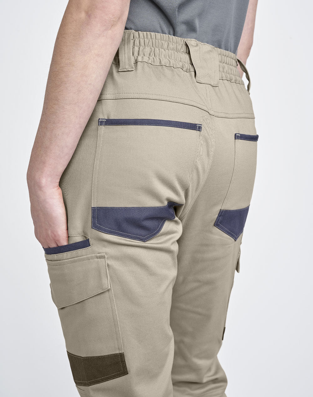 Unisex Cotton Stretch Drill Cuffed Work Pants