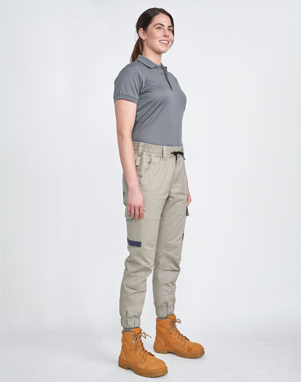 Unisex Cotton Stretch Drill Cuffed Work Pants