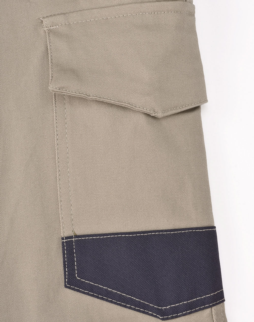 Unisex Cotton Stretch Drill Cuffed Work Pants - Sand