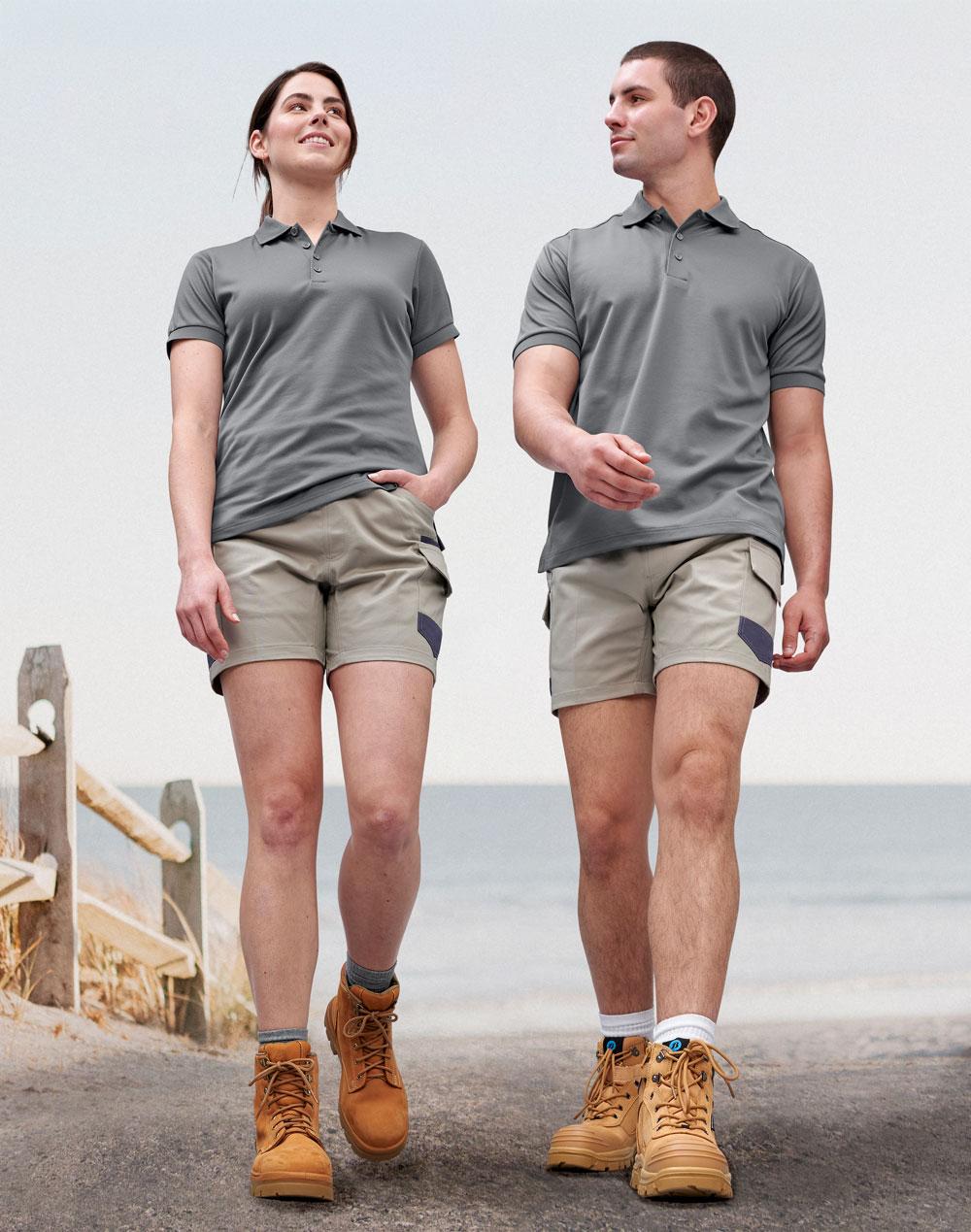 Unisex Cotton Stretch Drill Cuffed Work Shorts
