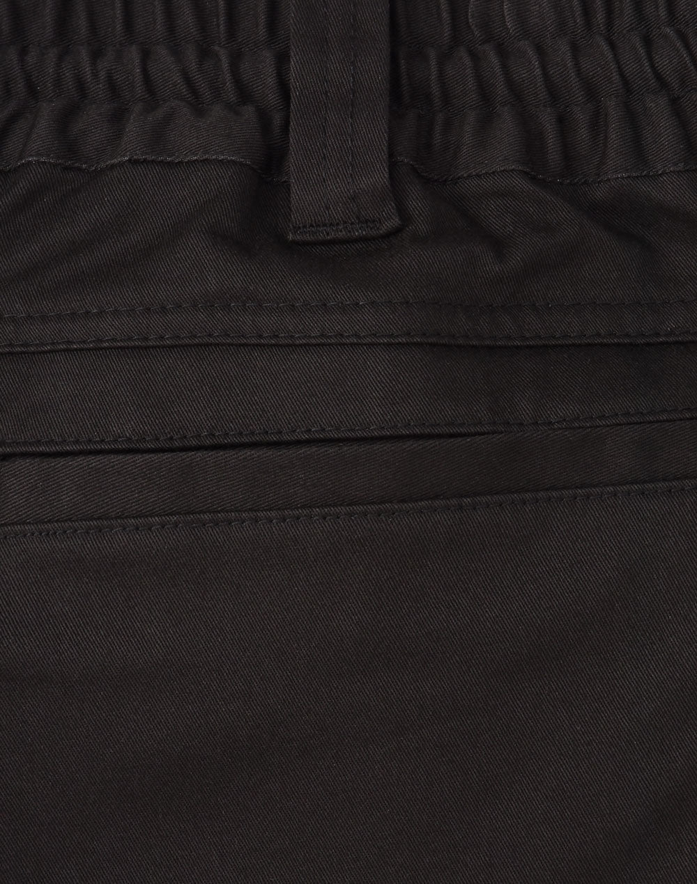 Unisex Cotton Stretch Drill Cuffed Work Shorts - Black