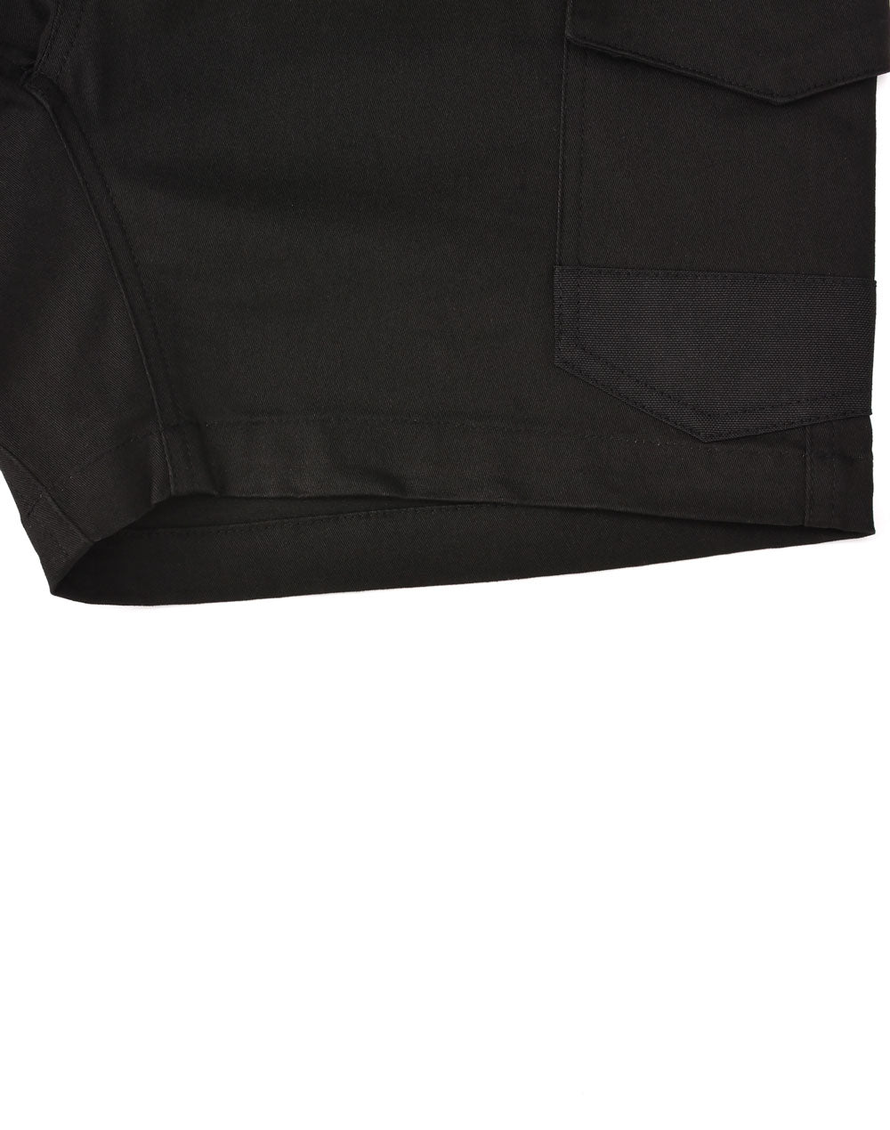 Unisex Cotton Stretch Drill Cuffed Work Shorts - Black
