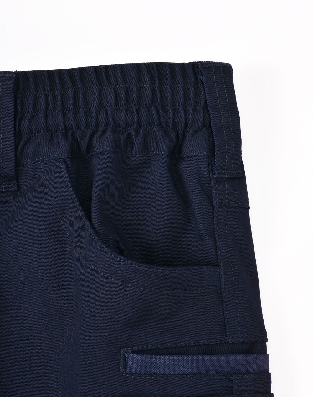 Unisex Cotton Stretch Drill Cuffed Work Shorts - Navy