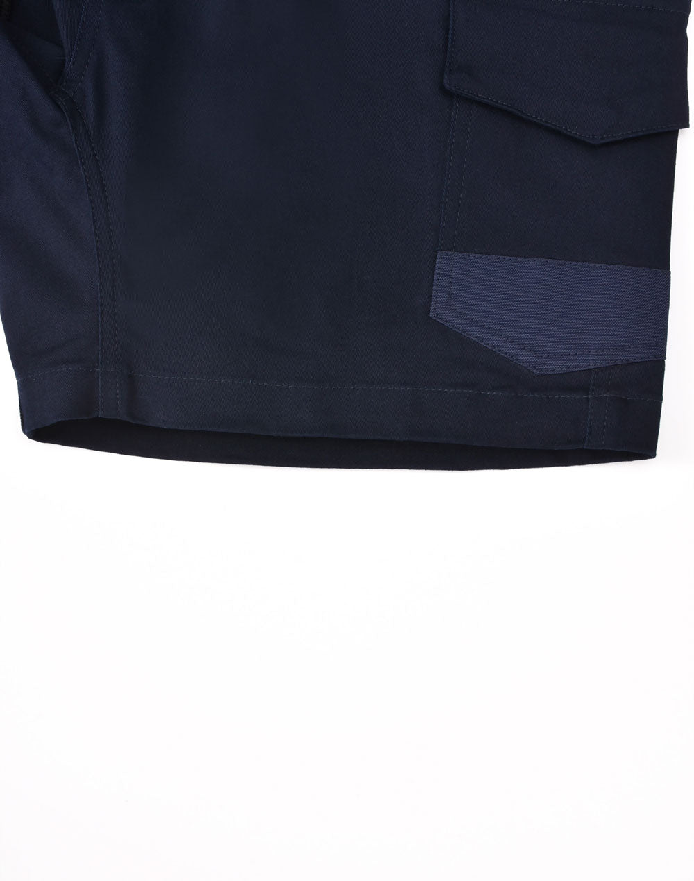 Unisex Cotton Stretch Drill Cuffed Work Shorts - Navy