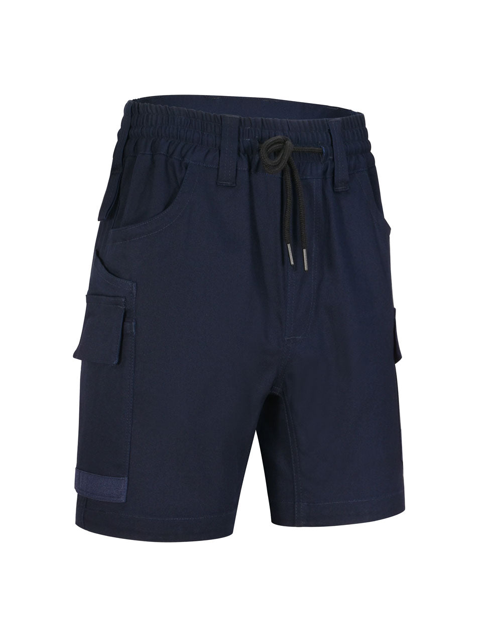 Unisex Cotton Stretch Drill Cuffed Work Shorts - Navy