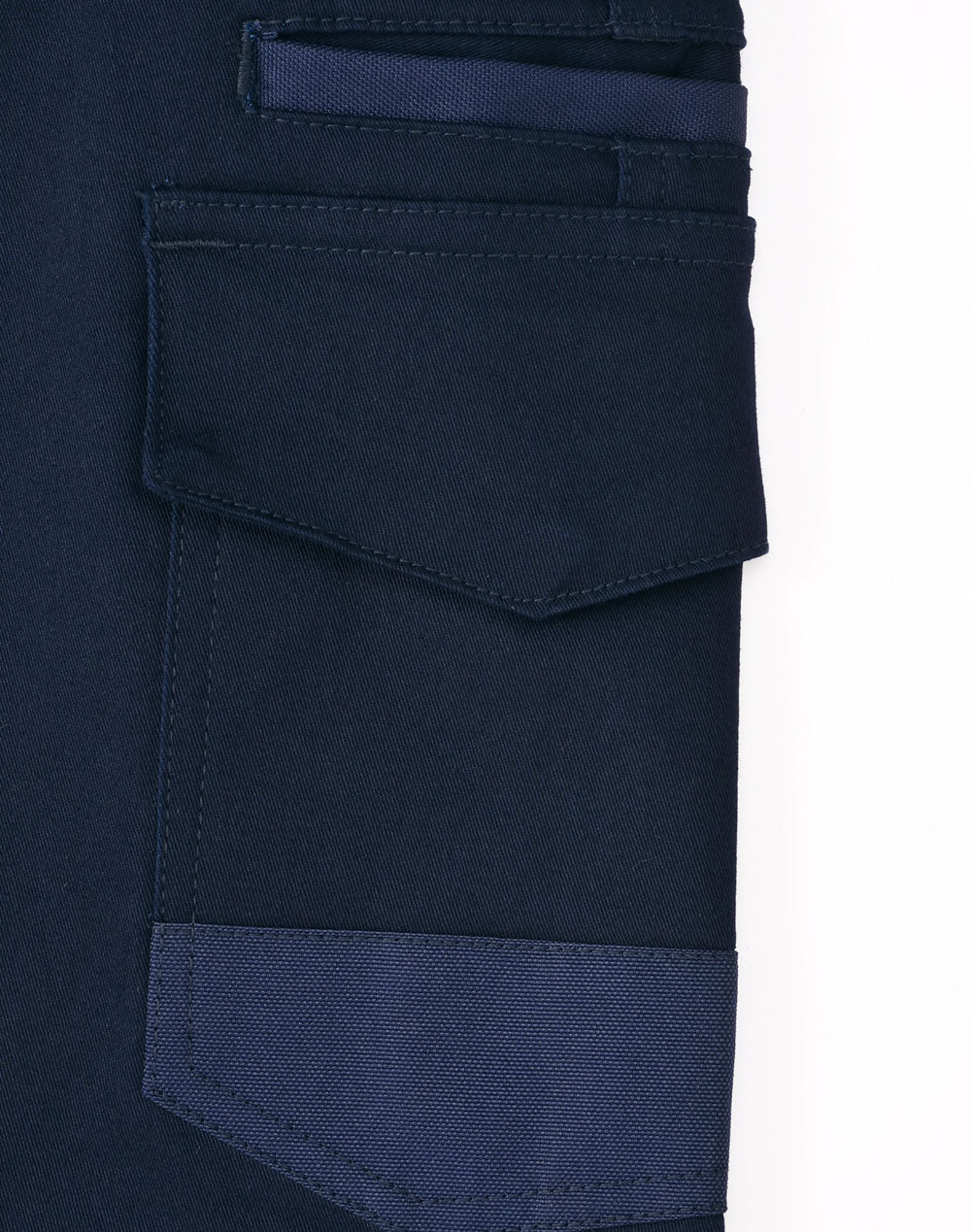 Unisex Cotton Stretch Drill Cuffed Work Shorts - Navy