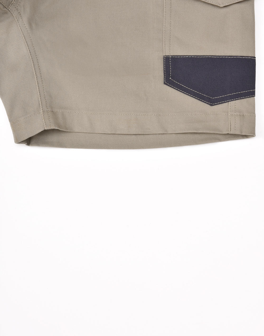 Unisex Cotton Stretch Drill Cuffed Work Shorts - Sand