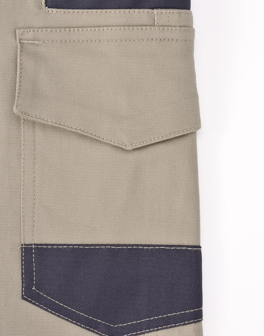 Unisex Cotton Stretch Drill Cuffed Work Shorts - Sand