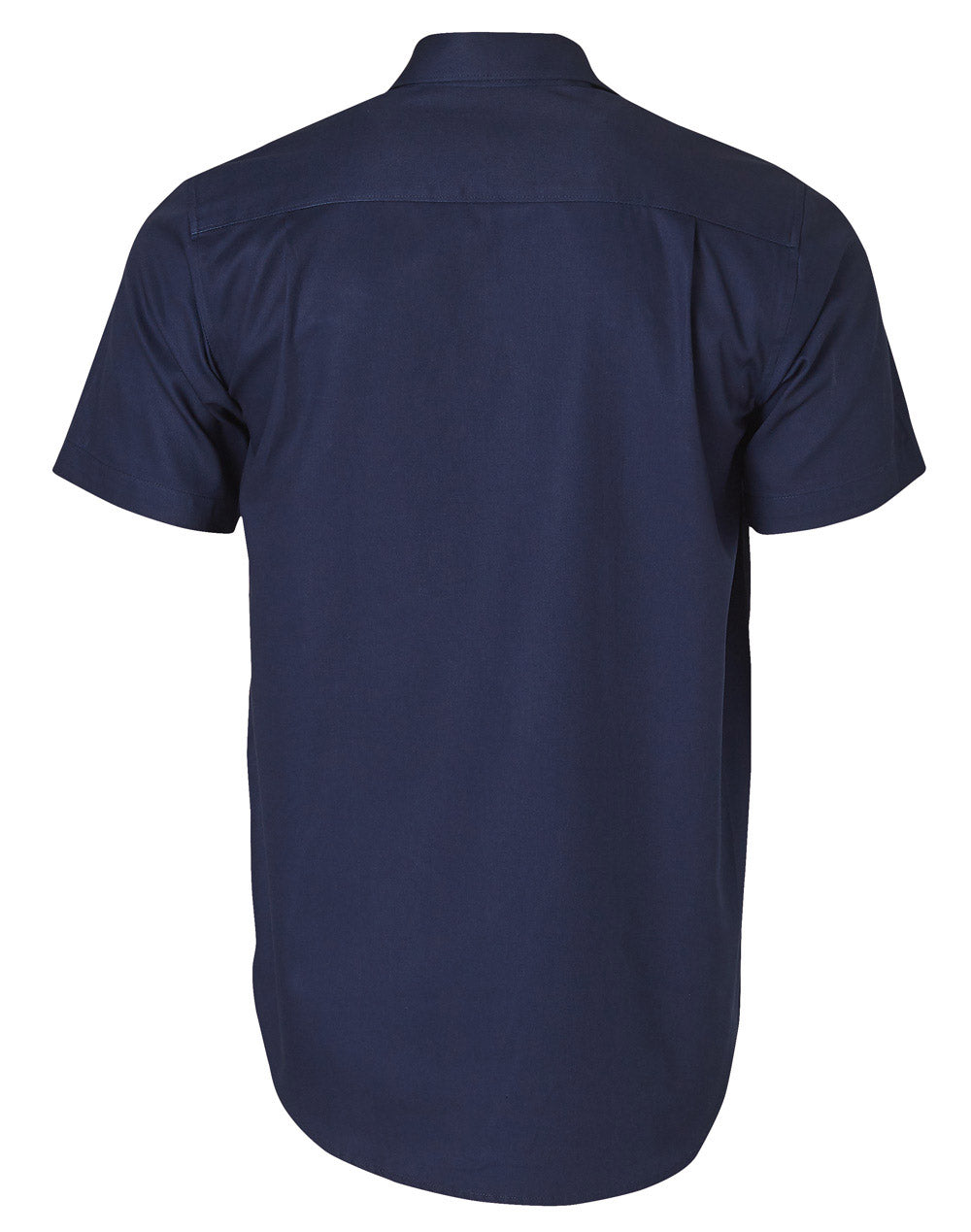 Wt03 Cotton Drill Short Sleeve Work Shirt - Navy