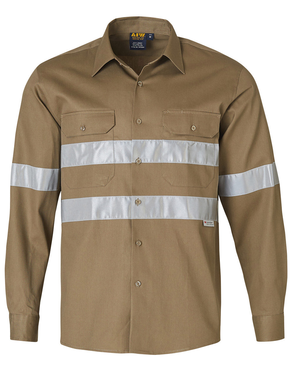 Cotton Drill Work Shirt - Khaki
