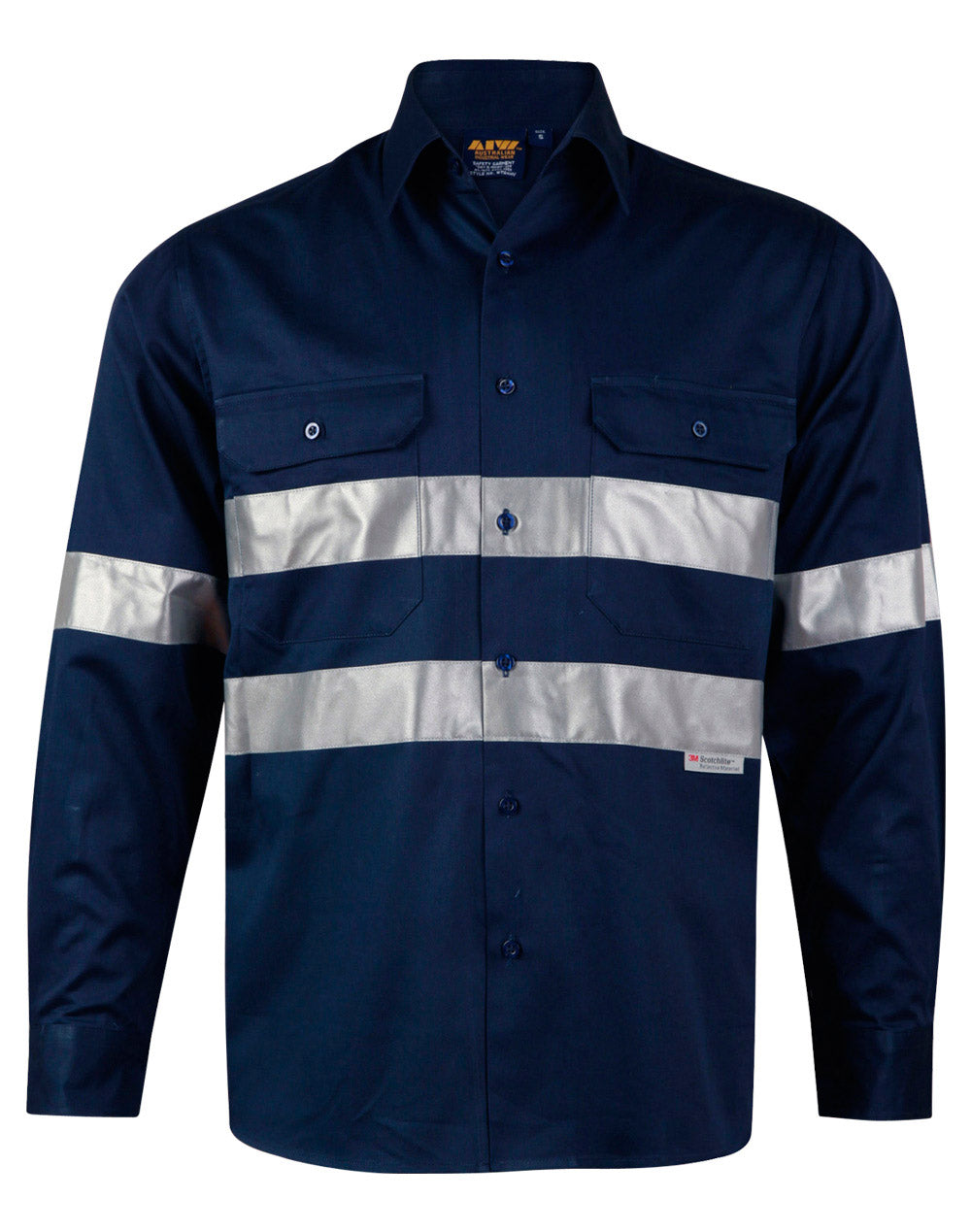 Cotton Drill Work Shirt - Navy