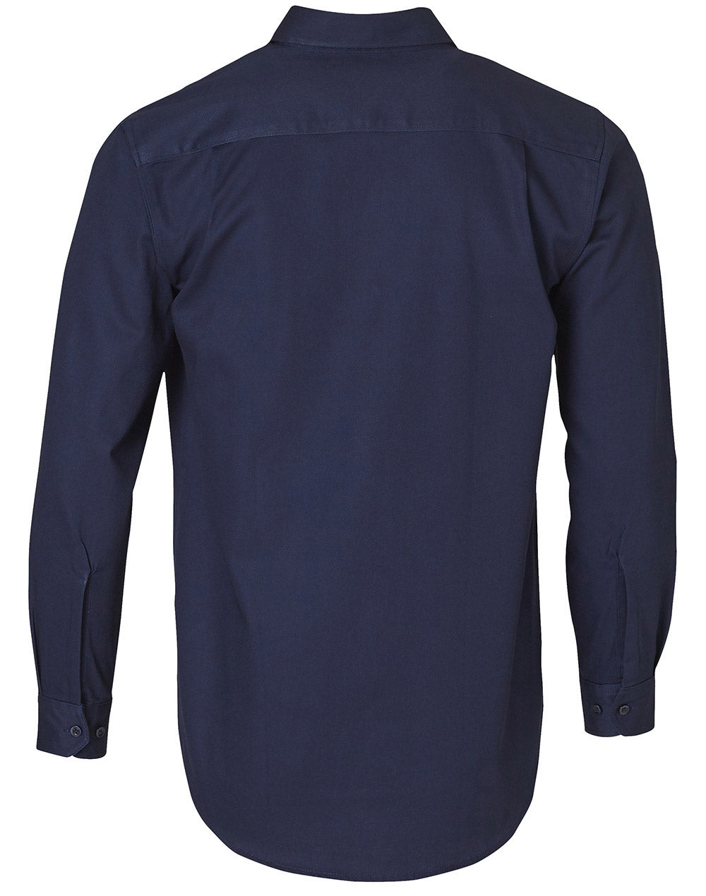 Wt04 Cotton Drill Work Shirt - Navy