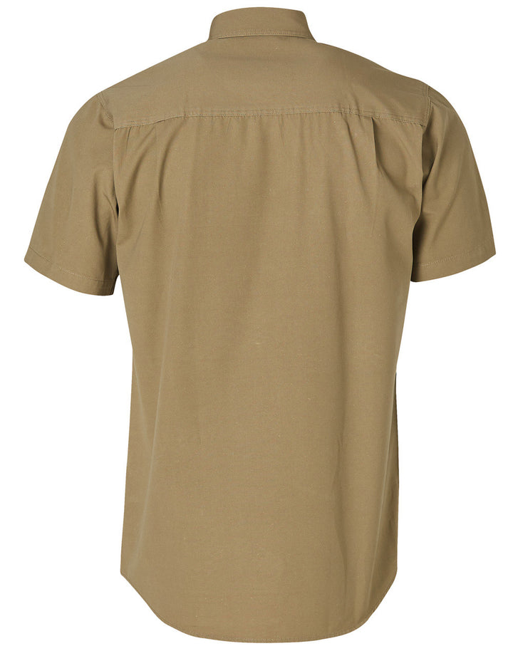 Durable Short Sleeve Work Shirt - Khaki