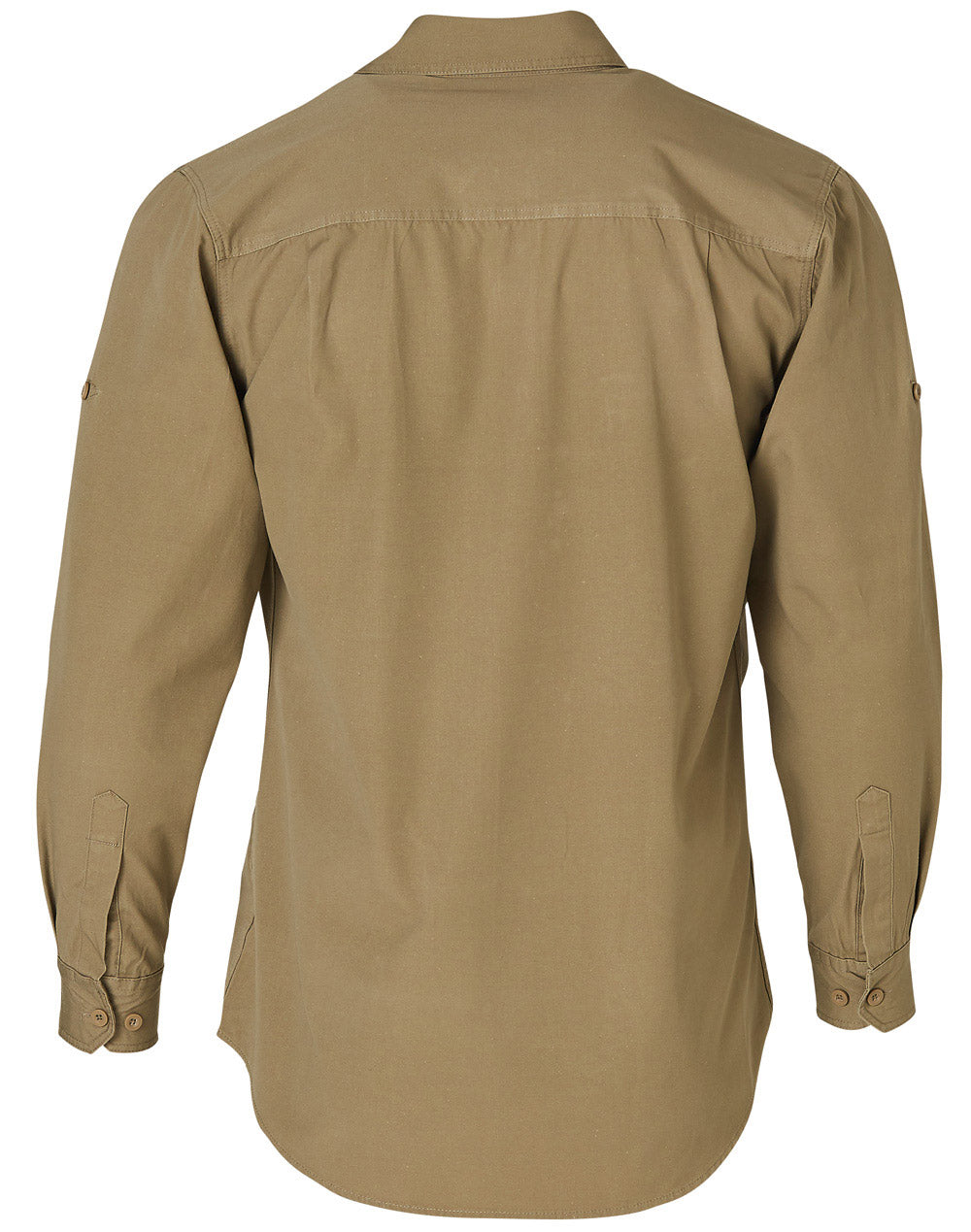 Durable Long Sleeve Work Shirt - Khaki