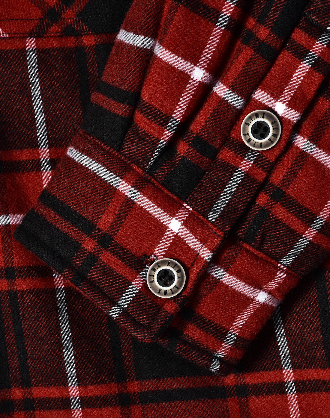 Unisex Quilted Flannel Shirt-Style Jacket - Black Wine