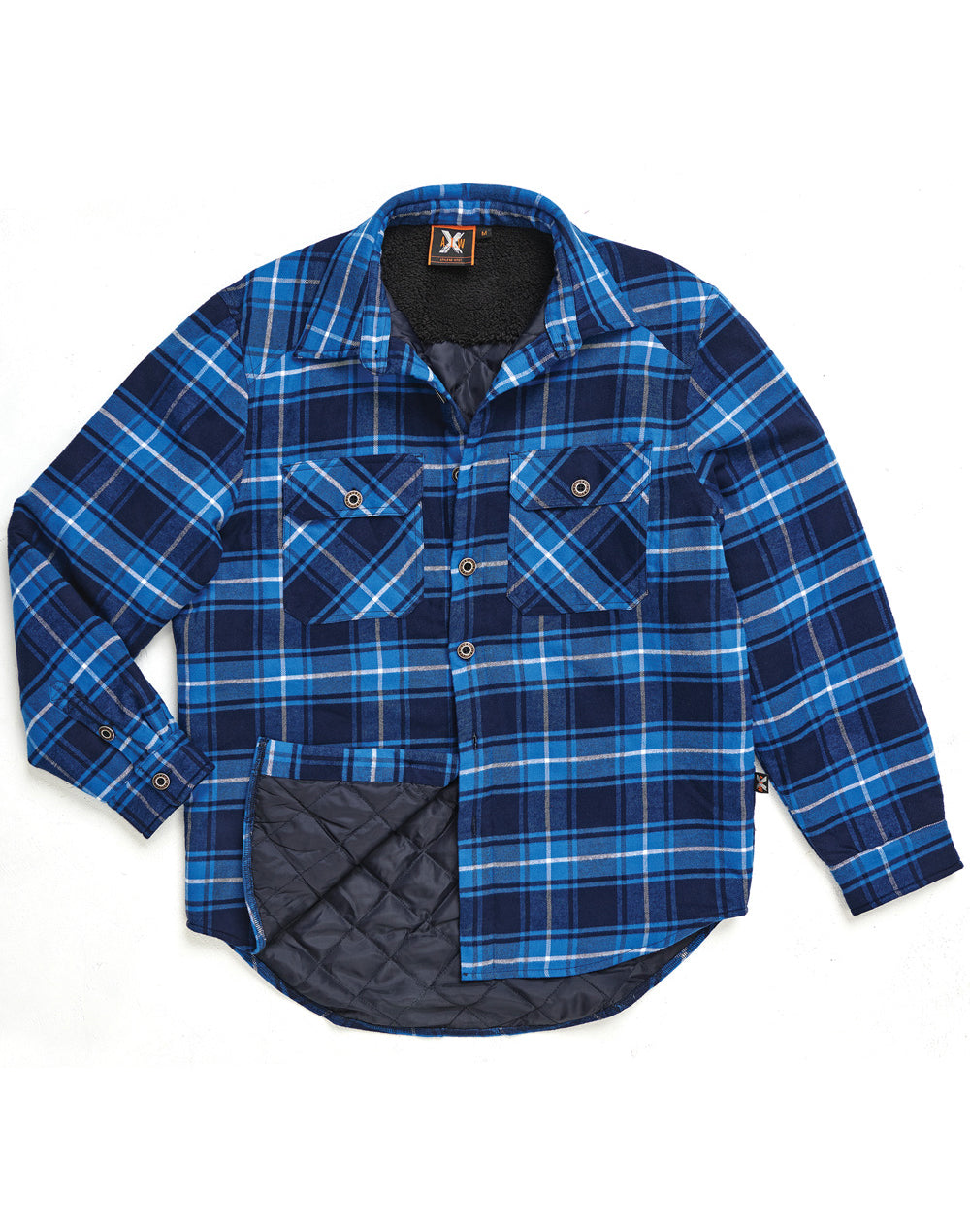 Unisex Quilted Flannel Shirt-Style Jacket