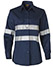 Women'S Cotton Drill Work Shirt With 3M Tapes - Navy