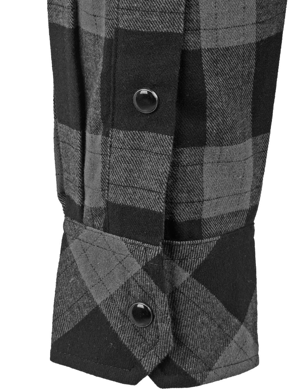 Unisex Classic Flannel Plaid Ls Shirt - Black Charcoal