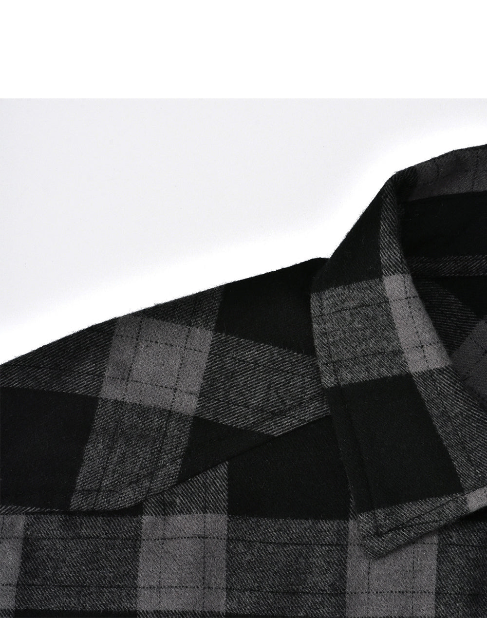 Unisex Classic Flannel Plaid Ls Shirt - Black Charcoal