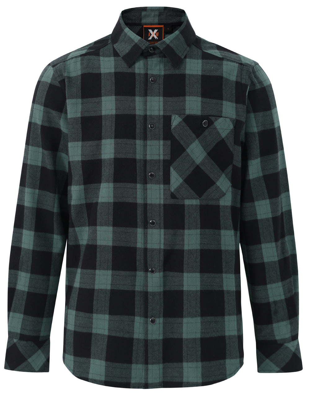 Unisex Classic Flannel Plaid Ls Shirt - Black Moss