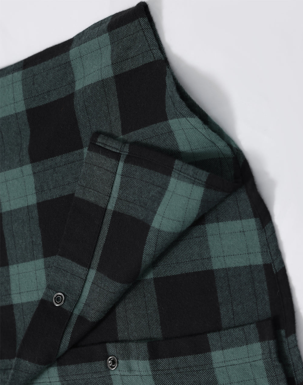 Unisex Classic Flannel Plaid Ls Shirt - Black Moss