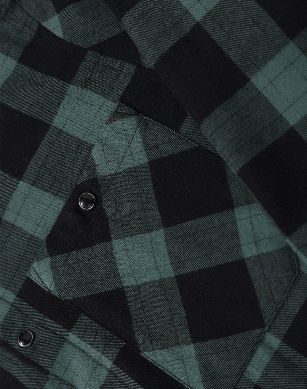 Unisex Classic Flannel Plaid Ls Shirt - Black Moss