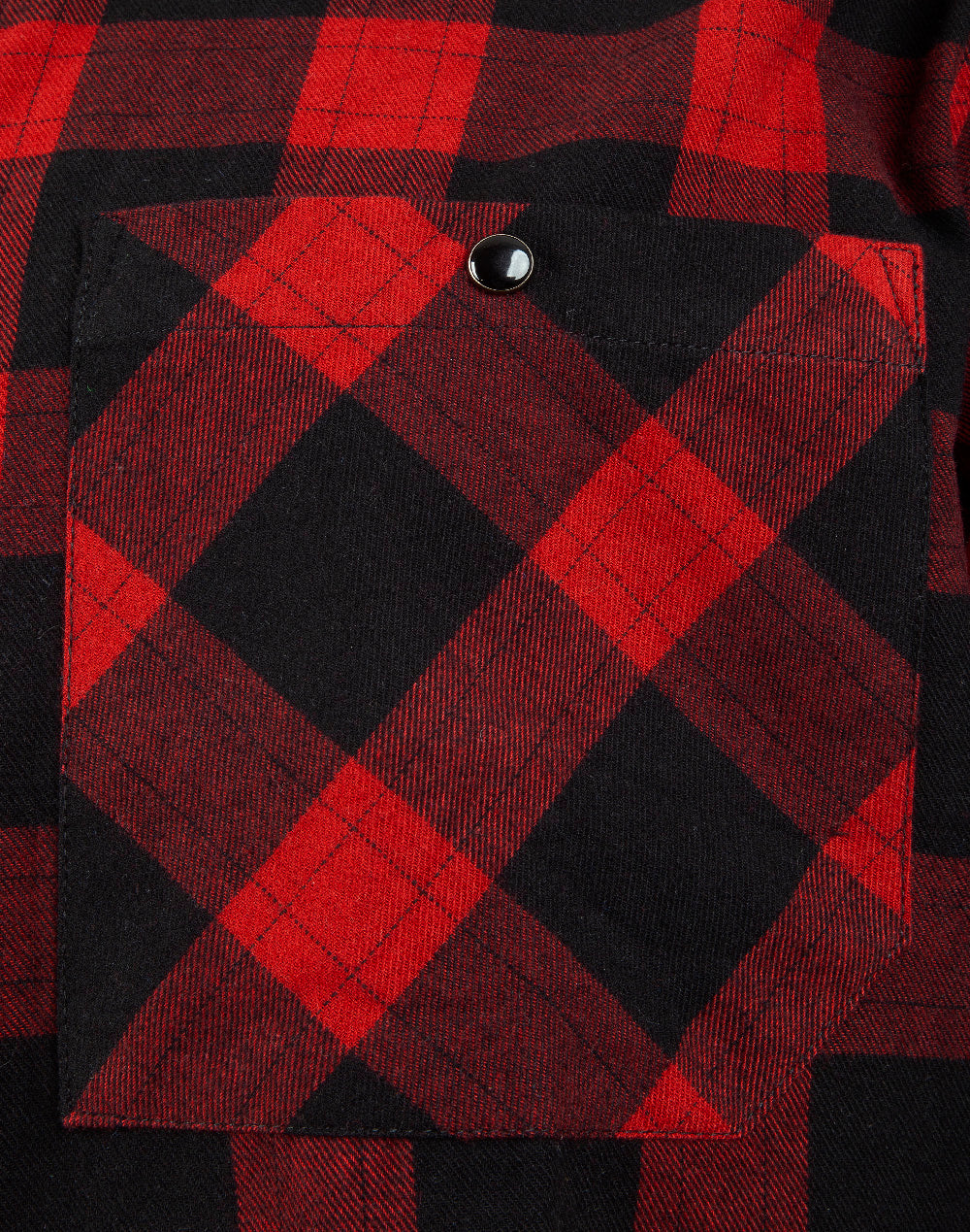 Unisex Classic Flannel Plaid Ls Shirt - Black Wine