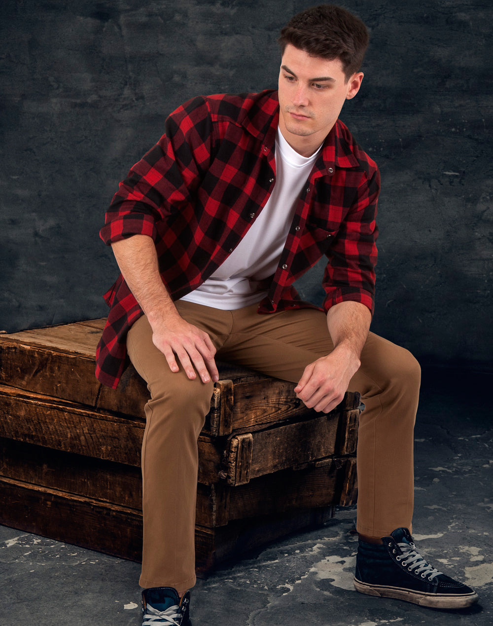 Unisex Classic Flannel Plaid Ls Shirt