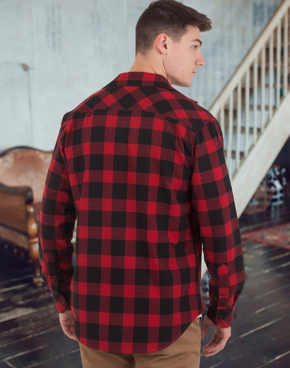 Unisex Classic Flannel Plaid Ls Shirt
