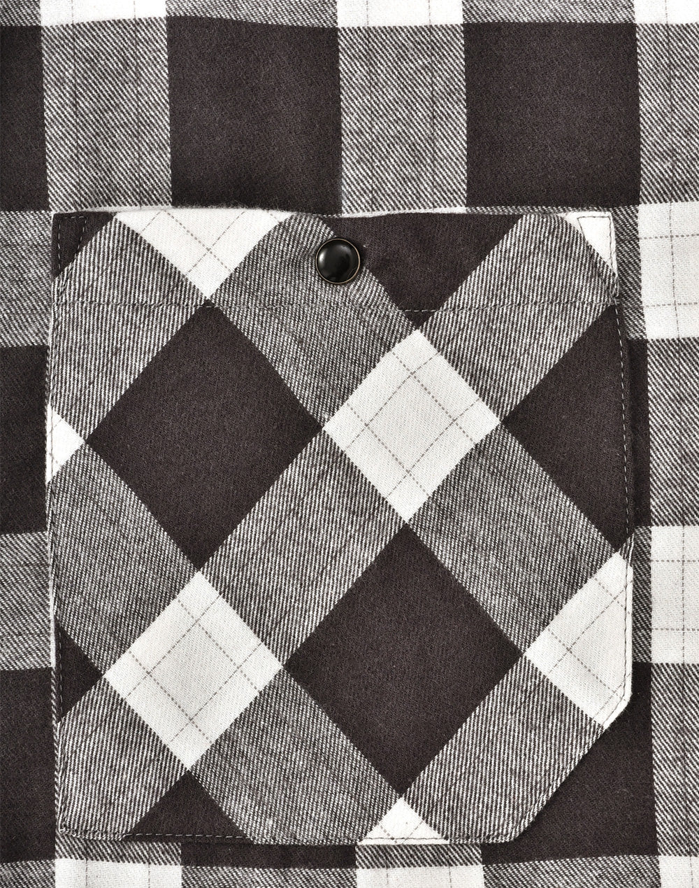 Unisex Classic Flannel Plaid Ls Shirt - Charcoal White