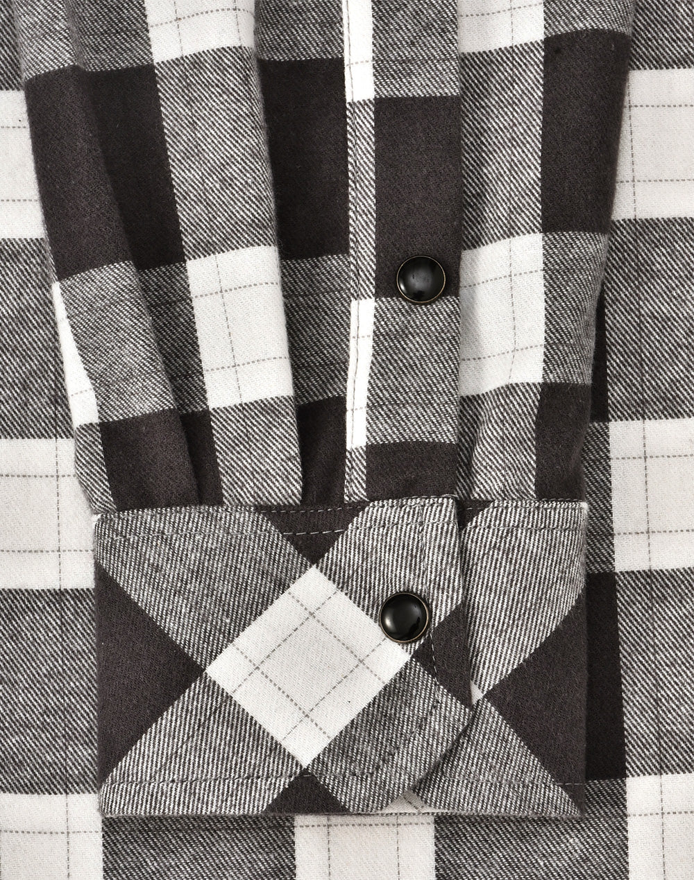 Unisex Classic Flannel Plaid Ls Shirt - Charcoal White