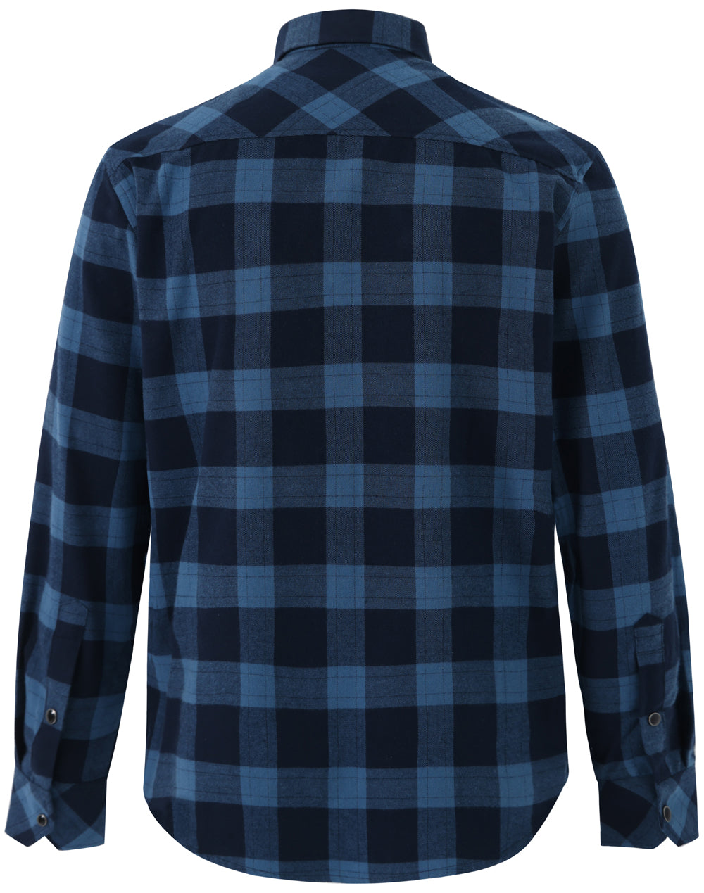 Unisex Classic Flannel Plaid Ls Shirt - Navy Slate