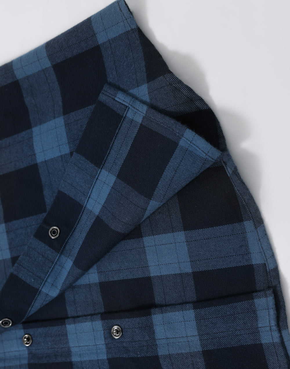 Unisex Classic Flannel Plaid Ls Shirt - Navy Slate