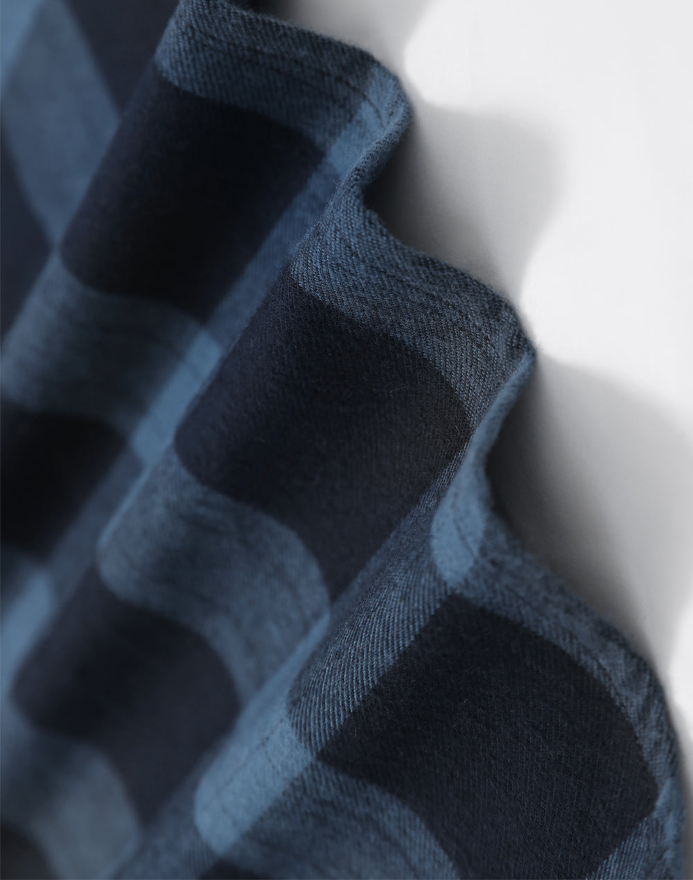 Unisex Classic Flannel Plaid Ls Shirt - Navy Slate