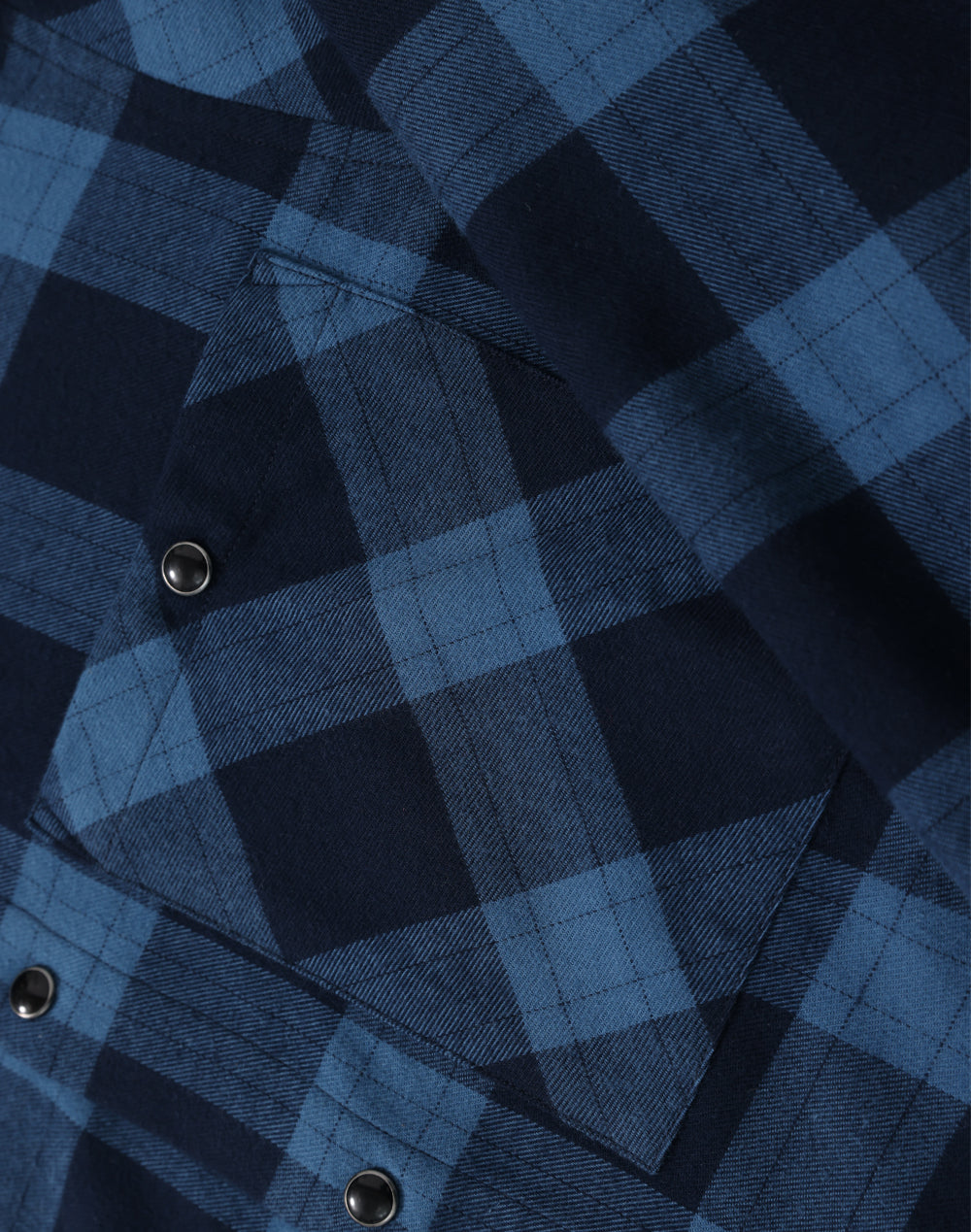 Unisex Classic Flannel Plaid Ls Shirt - Navy Slate